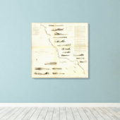 サンフランシスコサンディエゴ キャンバスプリント (インサイチュ (ウッドフロア))