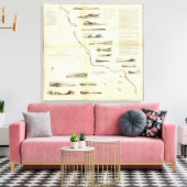 サンフランシスコサンディエゴ キャンバスプリント (インサイチュ (リビング))
