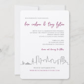 サンフランシスコシティスカイライン結婚式招待状 招待状 (正面)