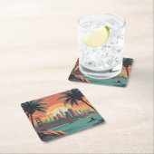 サンフランシスコスカイラインコースターセット スクエアペーパーコースター (インサイチュ)