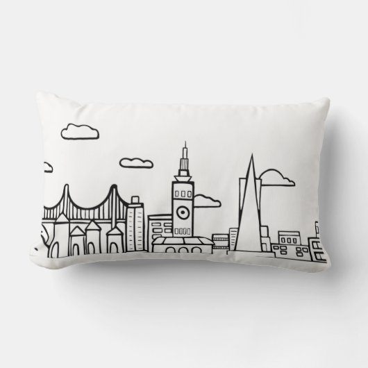 サンフランシスコスカイラインピロー ランバークッション (正面)