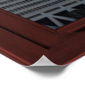 サンフランシスコスカイラインフェイクさくらんぼウッドウィンドウ ポスター (角)