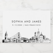 サンフランシスコスカイラインミニ スパークリングワインラベル (シングルラベル)