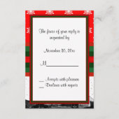 サンフランシスコスカイラインレッドスノーフレーククリスマス アドバイスカード (裏面)