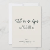 サンフランシスコセーブ・ザ・デート案内 案内状 (裏面)