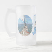 サンフランシスコセーリング&魚釣り0869 フロストグラスビールジョッキ (左)