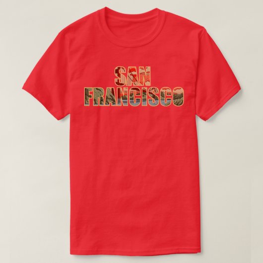 サンフランシスコタイポグラフィアートTシャツ Tシャツ (デザイン正面)