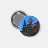 サンフランシスコチャイナタウン#10ラウンドマグネット マグネット (正面/裏面)