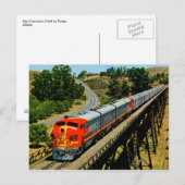 サンフランシスコチーフトレインアンルートヴィンテージ ポストカード (正面/裏面)