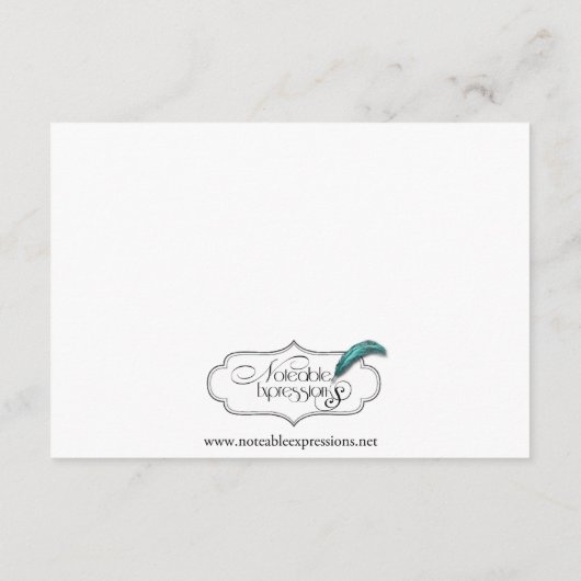 サンフランシスコデスティネーションウェディングアコモデーション エンクロージャーカード (裏面)