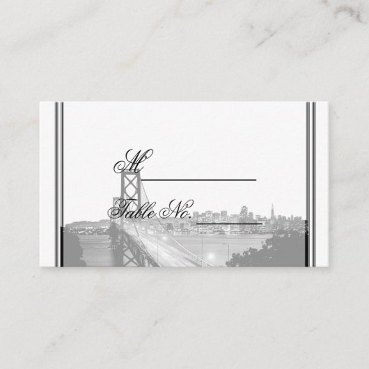 サンフランシスコデスティネーションウェディング座席表 プレイスカード (正面)