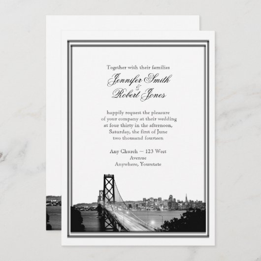 サンフランシスコデスティネーションウェディング招待状 招待状 (正面/裏面)