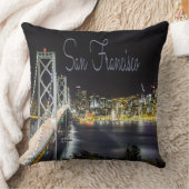 サンフランシスコナイトスカイラインゴールデンゲートブリッジ クッション (ブランケット)
