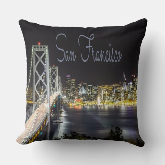サンフランシスコナイトスカイラインゴールデンゲートブリッジ クッション (正面)