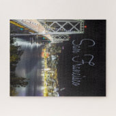 サンフランシスコナイトスカイラインゴールデンゲートブリッジ ジグソーパズル (横)