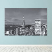 サンフランシスコナイトタイムbw キャンバスプリント (インサイチュ (ウッドフロア))