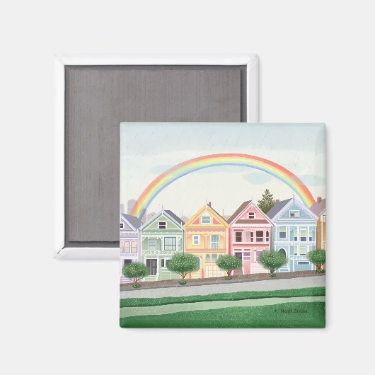 サンフランシスコパステルペインドレディース マグネット (正面/裏面)