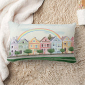 サンフランシスコパステルペインドレディース ランバークッション (ブランケット)