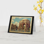 サンフランシスコパレスカリフォルニアヴィンテージトラベル カード (黄色い花)
