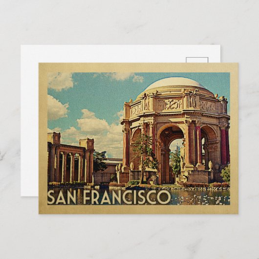 サンフランシスコパレスカリフォルニアヴィンテージトラベル ポストカード (正面/裏面)