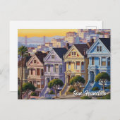 サンフランシスコビクトリアンハウスカリフォルニア ポストカード (正面/裏面)