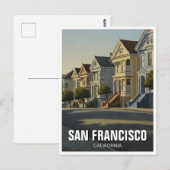 サンフランシスコビクトリアンハウスカリフォルニア ポストカード (正面/裏面)