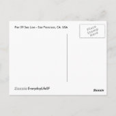 サンフランシスコピア39シーライオンポストカード ポストカード (裏面)