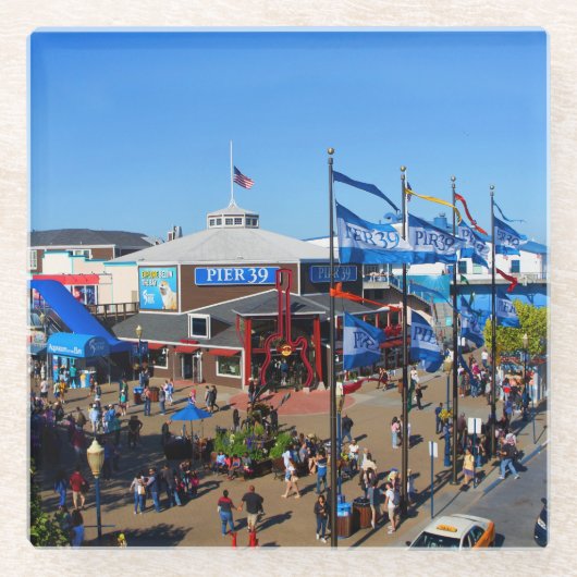 サンフランシスコピア39 #12グラスコアスター ガラスコースター (正面)