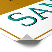 サンフランシスコフェリー建物ポップ・アートの – アートポスター ポスター (角)