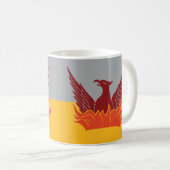 サンフランシスコフォグ&金ゴールド国旗のマグカップ コーヒーマグカップ (正面右)