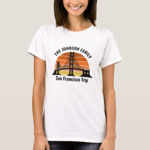 サンフランシスコブリッジサンセットカスタムトリップウィメンズ Tシャツ