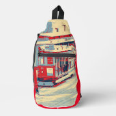 サンフランシスコブルーレッド スリングバッグ (正面)