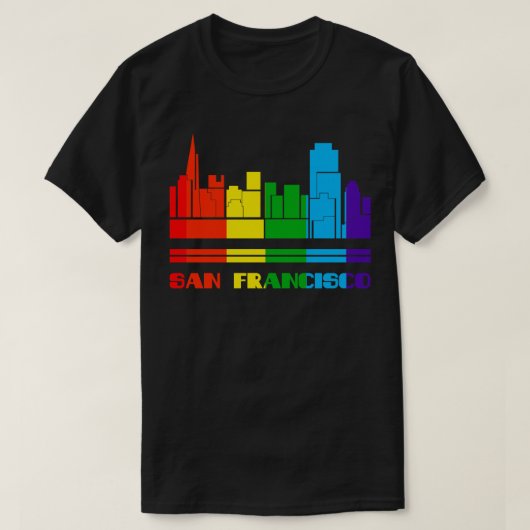 サンフランシスコプライドサンフランシスコLGBTプレゼントLGBTQ Tシャツ (デザイン正面)