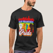サンフランシスコプライドレインボーゲイプライド国旗Lgbt Tシャツ (正面)
