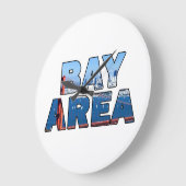 サンフランシスコベイエリア ラージ壁時計 (傾斜)