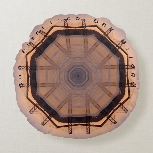 サンフランシスコベイブリッジ ラウンドクッション (正面)