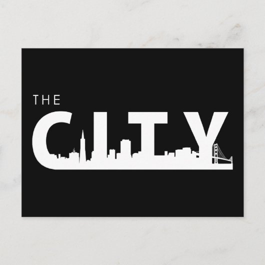 サンフランシスコポストカードブラック ポストカード (正面)