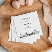 サンフランシスコモダンス結婚カイライン スタンダードカクテルナプキン