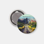 サンフランシスコリヨン通りステップス#2ラウンドマグネット マグネット (正面/裏面)