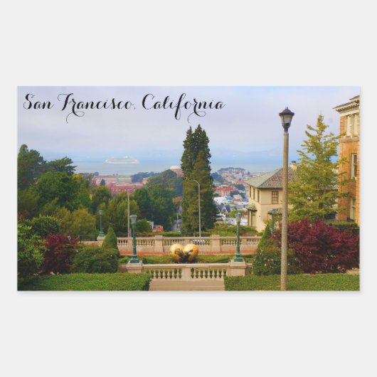 サンフランシスコリヨン通りステップス#4-2ステッカー 長方形シール (正面)