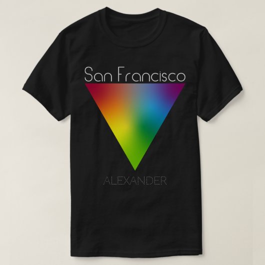 サンフランシスコレインボートライアングルゲイLGBT同性愛者名 Tシャツ (デザイン正面)