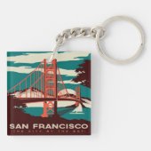 サンフランシスコヴィンテージスタイルゴールデンゲートブリッジ  キーホルダー (裏面)