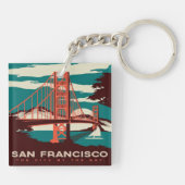 サンフランシスコヴィンテージスタイルゴールデンゲートブリッジ   キーホルダー (裏面)