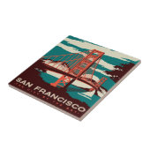 サンフランシスコヴィンテージスタイルゴールデンゲートブリッジ タイル (側面)