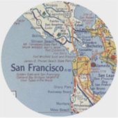 サンフランシスコヴィンテージマップラウンド シール (正面)