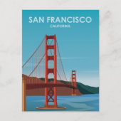 サンフランシスコヴィンテージ旅行の日付を保存 ポストカード (正面)