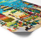 サンフランシスコ中華街カリフォルニアヴィンテージトラベル ポスター (角)