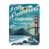 サンフランシスコ休暇の旅行ポスター マグネット (縦)