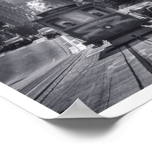 サンフランシスコ写真のケーブルカー49 ポスター (角)