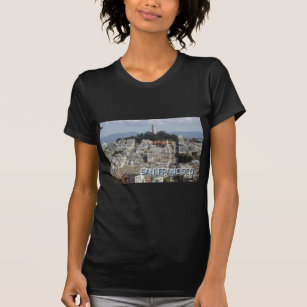 サンフランシスコ写真ポストカードスタイルフォト Tシャツ